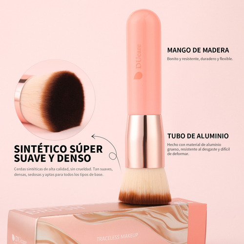 Sjx Ducare Brocha De Base Para Maquillaje Líquido, Punta