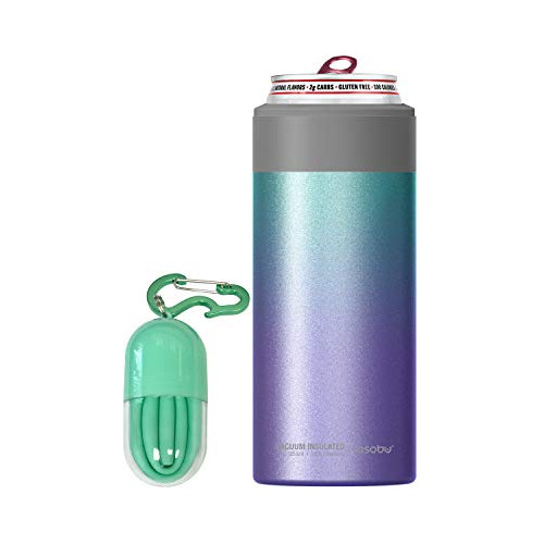 Slim Can Cooler - Funda De Acero Inoxidable Aislada Una...