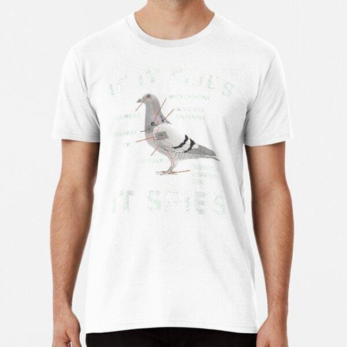 Remera If It Flies It Spies Pigeon Anatomy Bird Aren't Real 