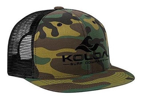 Gorra Trucker De Camuflaje Con Logo Negro Y Malla En La Espa