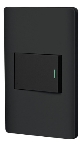 Placa Negra 1 Interruptor 1.5 Módulos, Lisboa Voltek 47891