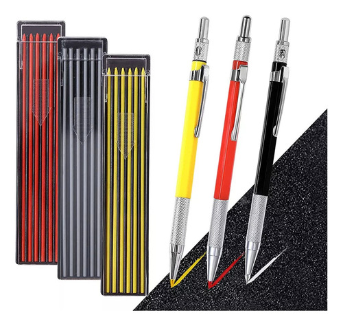 3 Lápis De Solda, Marcador Mecânico De Metal, Com 36 R