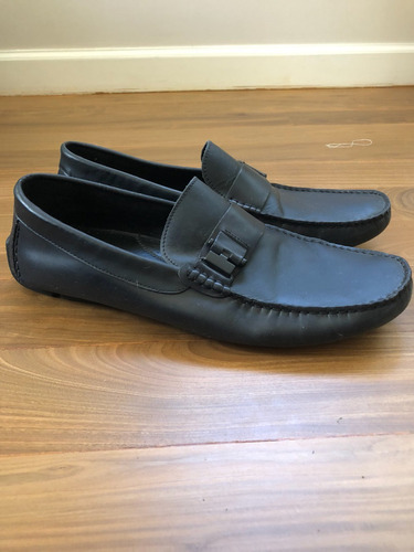 Mocasin De Hombre Kenneth Cole Cuero Negro Talle 12us 46