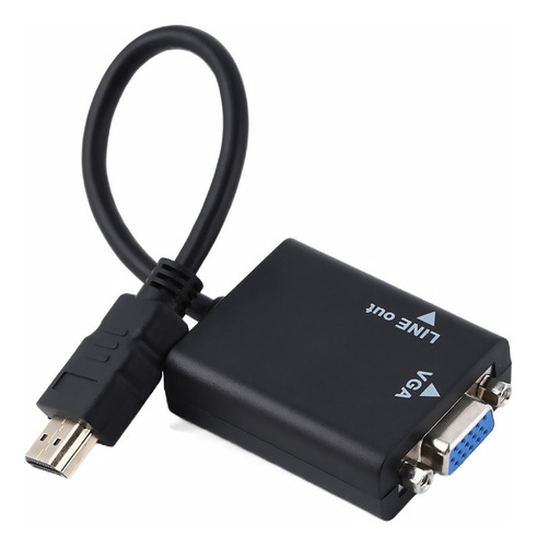 Cabo Conversor Adaptador Hdmi Para Vga Com Saída Áudio P2