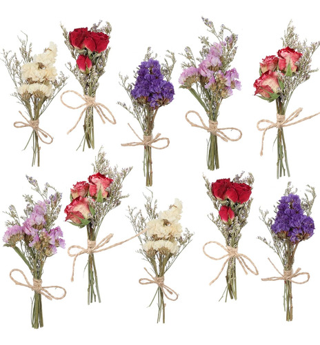 Paquete De 10 Ramos De Flores Secas  Forget Me Not , Flores 