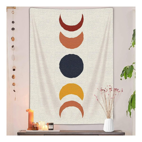 Jawo Boho Moon Phase Tapestry Vertical, Tapiz De Tapices De