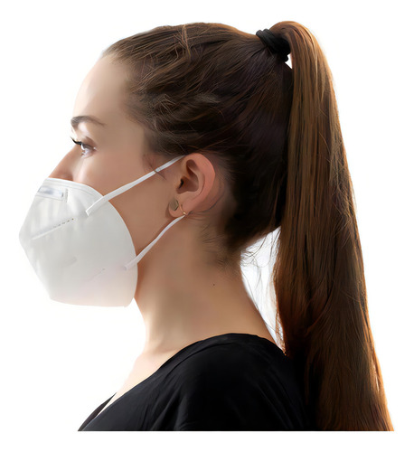 Cubrebocas Kn95 Antibacterial 5 Capas Certificado - 50 Pieza Color Blanco