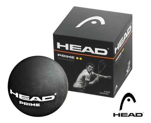 Pelota Head Squash Prime 2 Doble Punto Amarillo Profesional