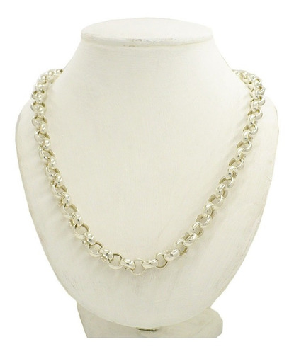 Cadena Mujer Plata 925 Rolo 9 Mm Gruesa Largos Color Plateado