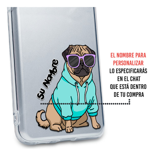 Funda Para Zte Para Mujer Perrito Cool Pug Personalizado