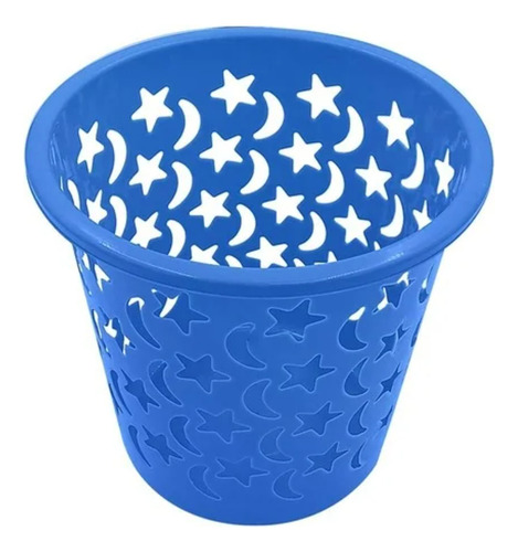 Bote De Basura Chico Diseño Stars 3 Colores 2 Piezas Azul Marino