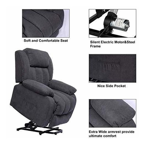 Imagen 4 de 5 de Sillon Reclinable Masaje Con Calefaccion Ergonomico