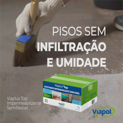 Argamassa Impermeavel Viaplus Top Viapol 4kg Kit 3 Und