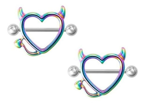 Par Piercing Mamilo Peito Titânio Cores Modelos