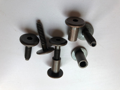 Tornillo Union Para Mueble Gabinetes 100pz 25mm ¼'' Cobre An