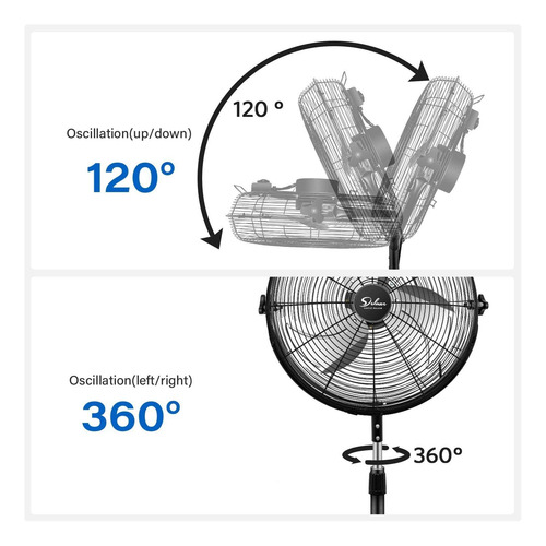 Ventilador De Piso Metálicos 20 Pulgadas Metal Resistente