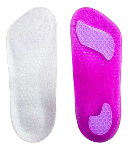 Palmilha Gel Orthotic Airplus (3/4) Máximo Conforto Alívio Cor Rosa-chiclete Tamanho Da Palmilha Modelo Feminino - Tamanho 34 A 41