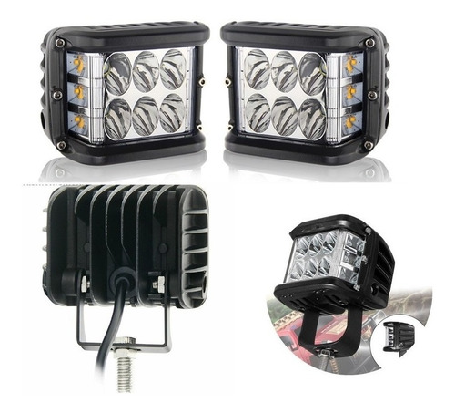Exploradora 6 Led Rompe Niebla+strober Moto/carro