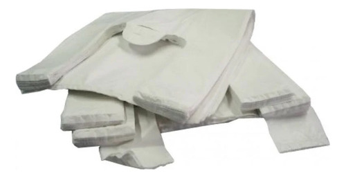 1kg Sacolas Plásticas Reciclada Reforçada Branca 40x50