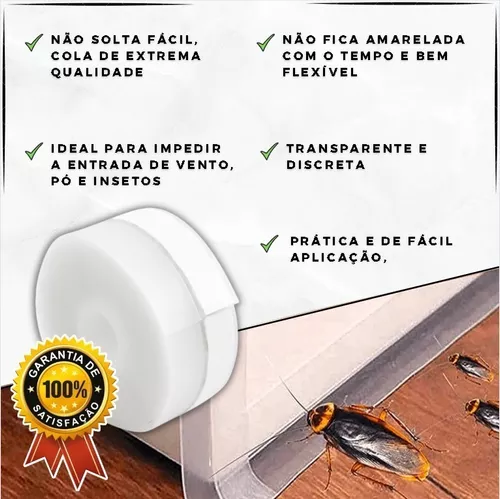 Fita Para Vedar Porta De Vidro Madeira Aço Alumínio Oferta