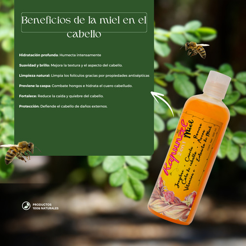 Kit 3 Rapunzel Shampoo Acondicinador Miel Cebolla Hidrata