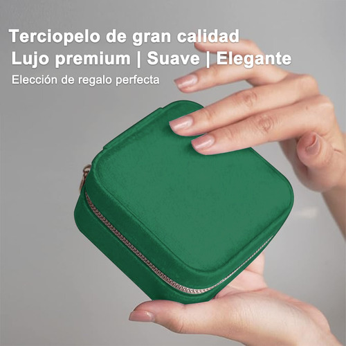 Banna Juego De 4 Mini Joyeros 4 Colores Joyeros Portátiles De Viaje De Terciopelo Con 4 Espacios De Almacenamiento Para Cosméticos Y Joyas Se Puede Utilizar Como Regalo Regalos Gr