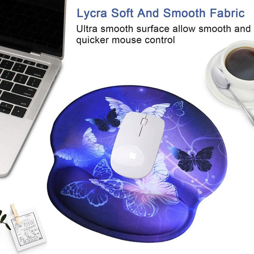 Mouse Pad Ergonomico Violeta Reposa Munecas De Gel Mariposa Mouse Pad Ergonomico Violeta Reposa Munecas De Gel Mariposa