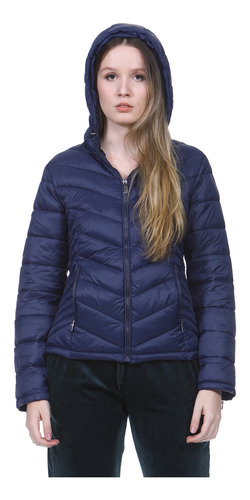 Imagem 5 de 6 de Jaqueta Puffer Feminina Capuz Zíper Bobojaco Inverno Rf1247
