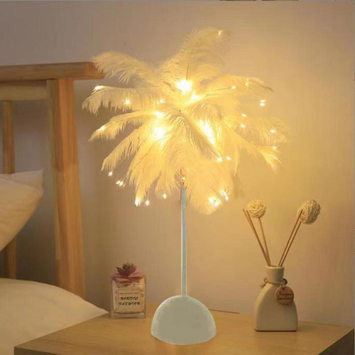 Lámpara De Escritorio De Plumas Lámparas De Plumas Para Dorm