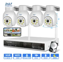 Comprar 2NLF® Kit De Camaras videovigilancia Exterior Circuito Cerrado NVR Cctv 4 Cámaras