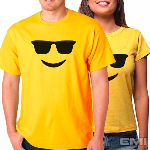  Camiseta Emoji Oculos (cada)