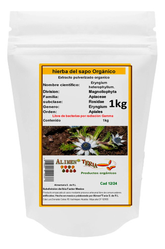 Hierba Del Sapo En Polvo 1kg Orgánica