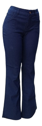 Calça Flare Cetim Color C Elastano Cintura Alta Eruptionjean