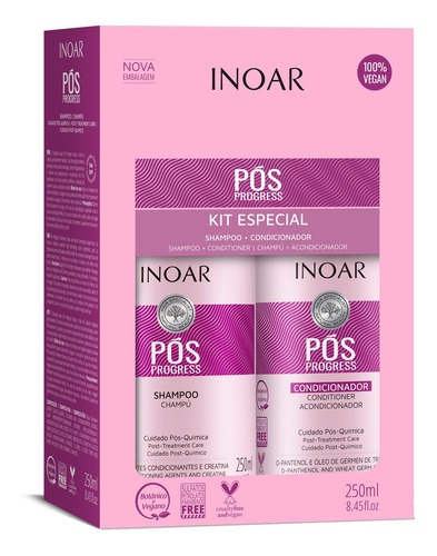 Shampoo E Condicionador Inoar Duo Em Garrafa De 500ml De 500g Pacotes