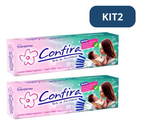 Kit 2 Teste De Fertilidade Confira E Ovulaçao 10 Tiras