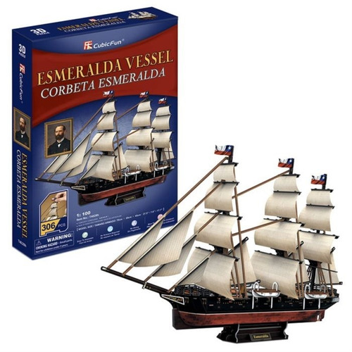 Puzzle 3d Corbeta Esmeralda Chile Arturo Prat