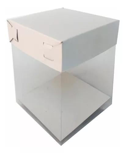 Caja acetato transparente scatto 90x90x90mm