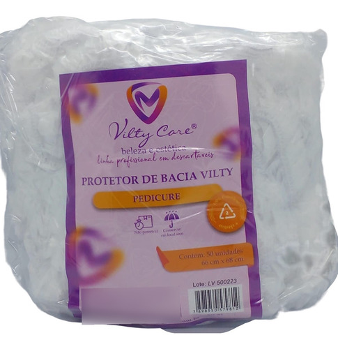 Protetor De Bacia Pedicure Descartável 68x68 Cm, 50 Unidades