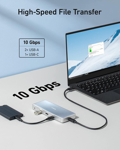 Anker 575 Usb-c Hub (12-in-1, Hdmi Dual, Dp), Estación De Ac