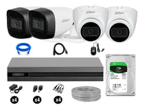 Comprar Cámaras Seguridad Dahua  Kit 4 Cámaras Full Hd Audio 2tb
