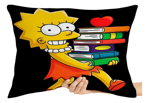 2 Capas Para Travesseiro Simpsons Lisa Livros Maggie Marge
