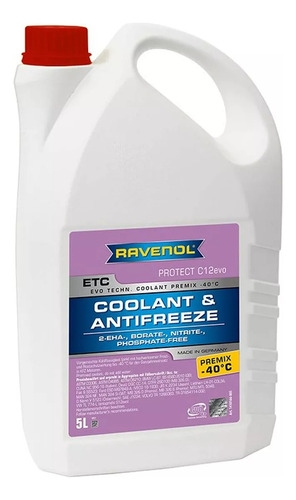 Líquido Refrigerante Ravenol Etc Protect C12evo 5 Litros