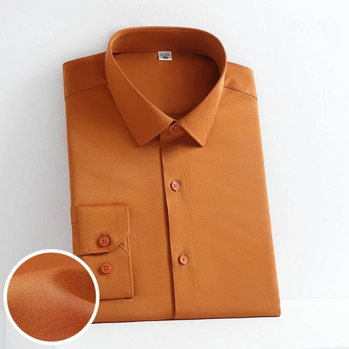 Camisa De Vestir De Bambú Para Hombre, Camisa Camisola De Ma