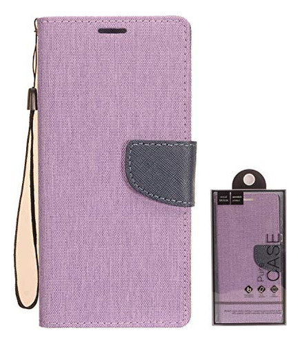Teléfono Tipo Cartera De Tela Vaquera Para LG K51, LG Reflec