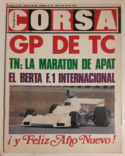 Revista Corsa Parabrisas Diciembre 1974 Gp De Tc Formula 1