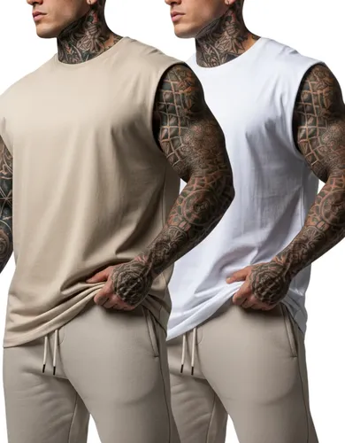 MLB 5830761794 Kit 2 Regata Oversized Macho Streetwear Basica Lisa Casual JM