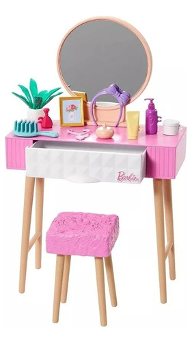 Barbie Conjunto De Móveis Decoração Penteadeira - Mattel