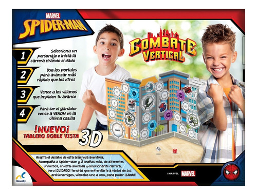 Juego De Mesa Spider-man Combate Vertical Novelty + 6