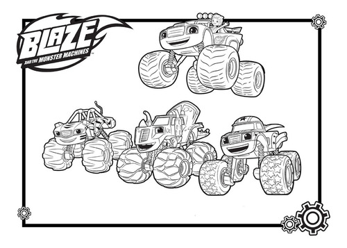 30 Libritos P/colorear Blaze And The Monster Machines 15x21