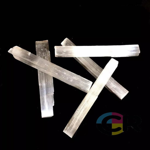 Bastão De Pedra Selenita Branca Bruta Natural - 13 A 15cm